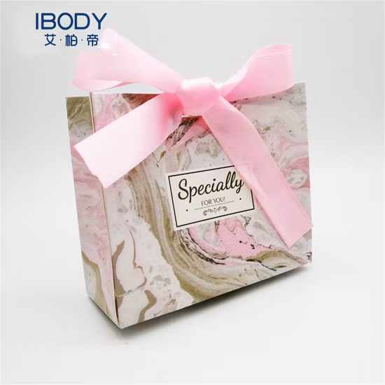 Saco de papel Kraft de papelão rosa Fabricante de impressão offset personalizada Sacola de compras cosmética por atacado