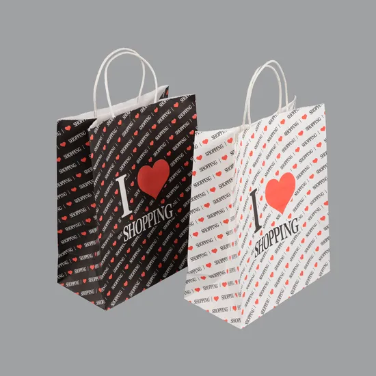 Saco de papel para presente de compras Kraft com preço barato no atacado para embalagem