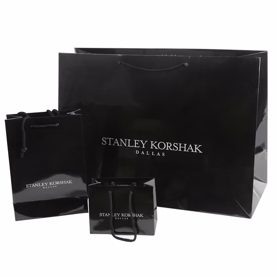 Embalagem de presente de arte em papelão de luxo personalizado para cosméticos/roupas Saco de compras de papel Kraft com alça de fita