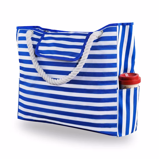 Bolsa de praia de grande capacidade de verão Crossbody Fashion Print Bolsa de ombro em lona feminina